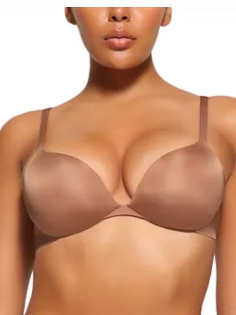 SKIMS ultimate push up plunge Nude Back-Smoothing Bra 36B sienna NEW